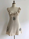 Gothic Devotion  Ruffle Mini Dress - Size 12