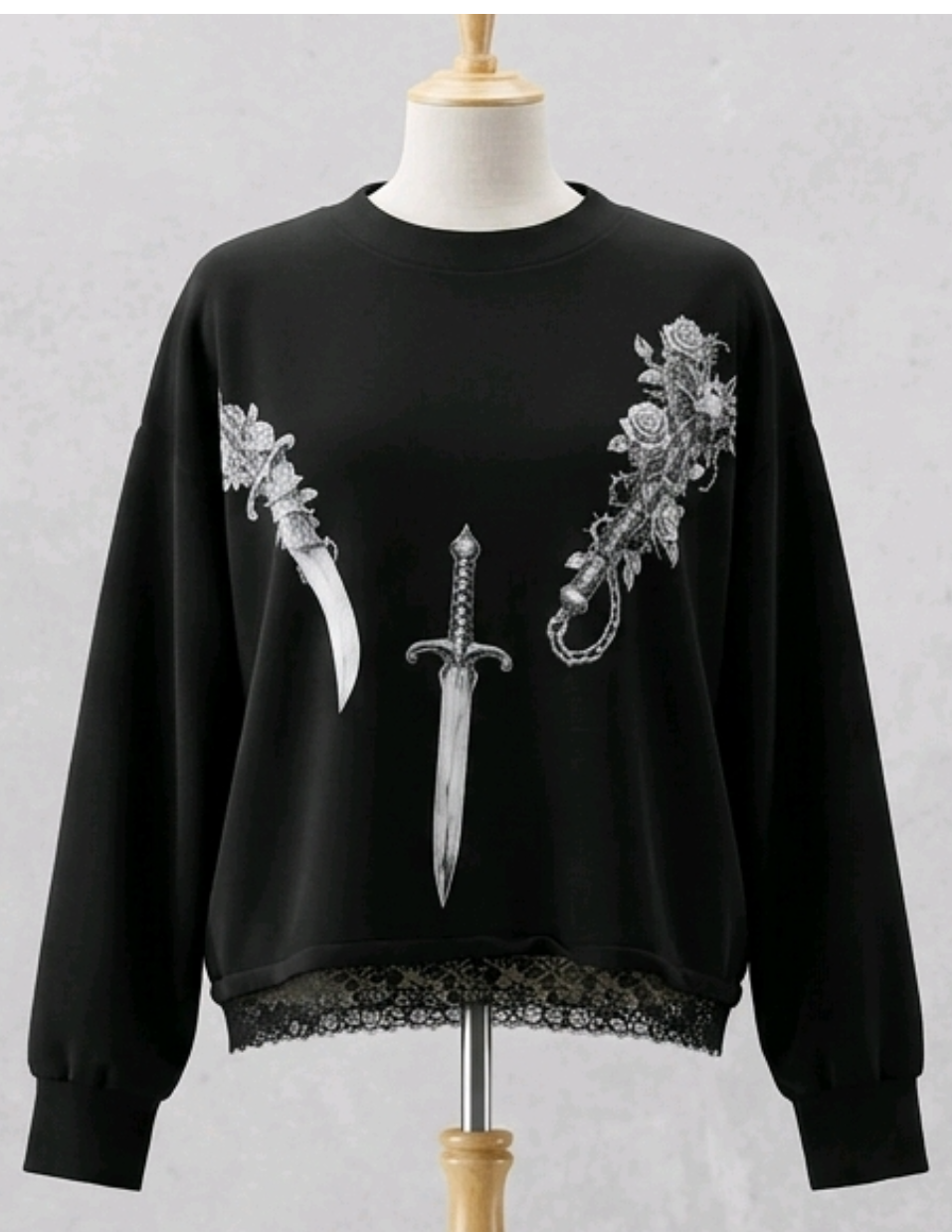 Dark Romance Weaponry Relaxed Sweat Top - Size 8