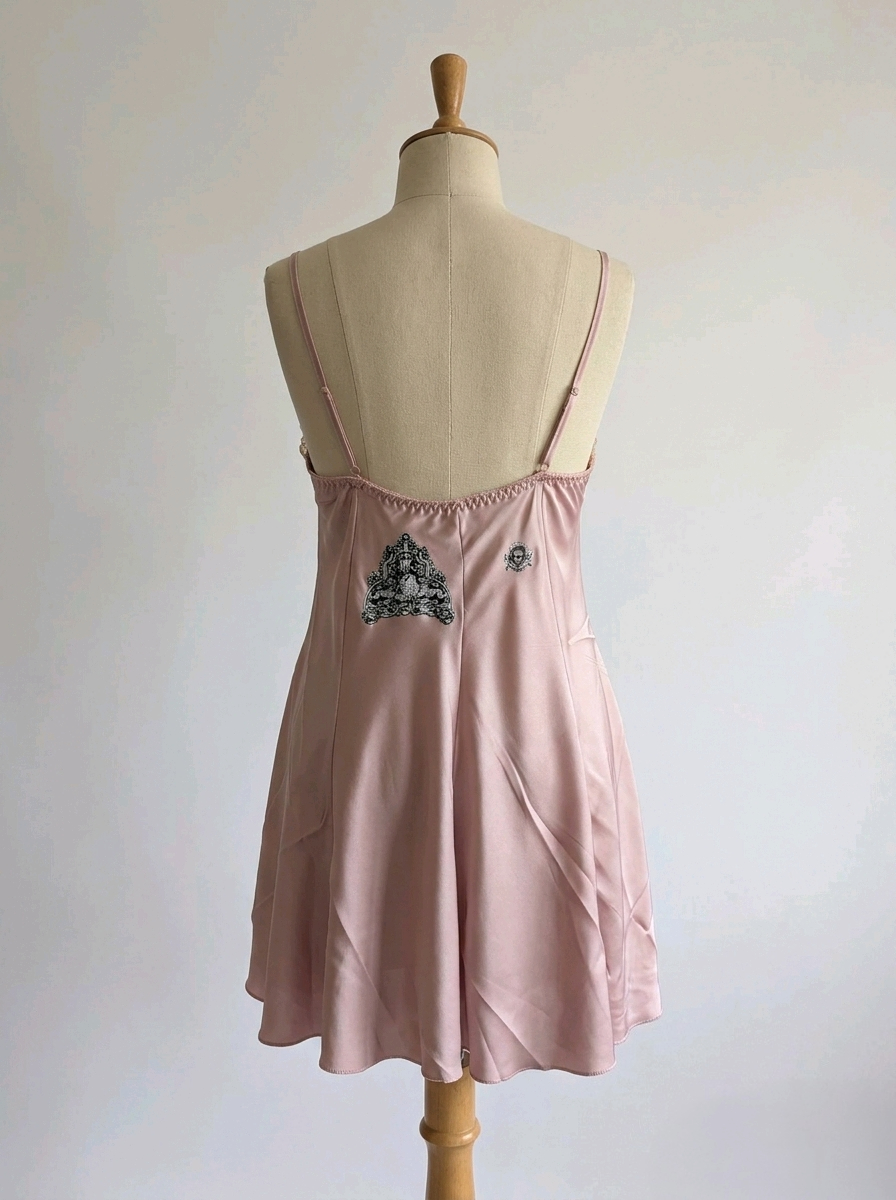 Dagger & Mace Satin Slip Dress – Dusty Pink Gothic Elegance size 8 , Size 14
