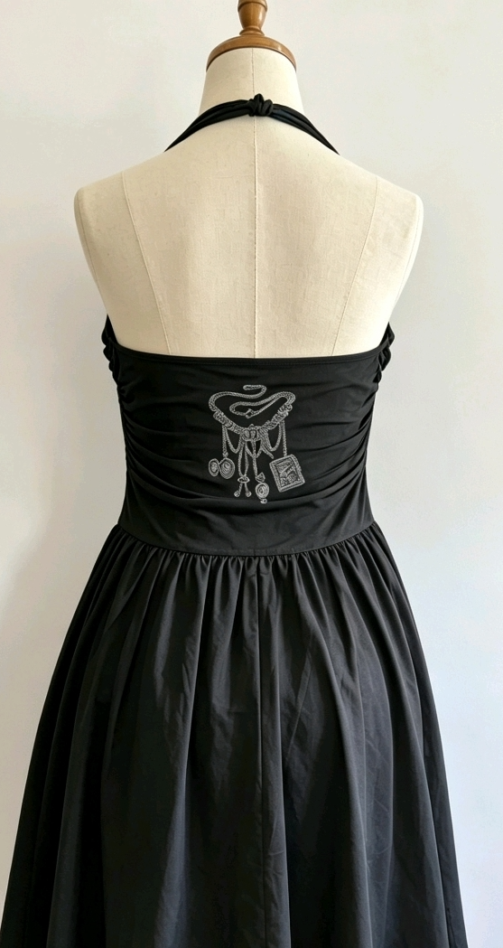 The Mourning Locket Halter Midi Dress Size 16-18