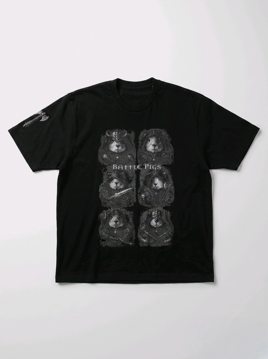 Battle Pigs - Oversized Made to order T-shirt