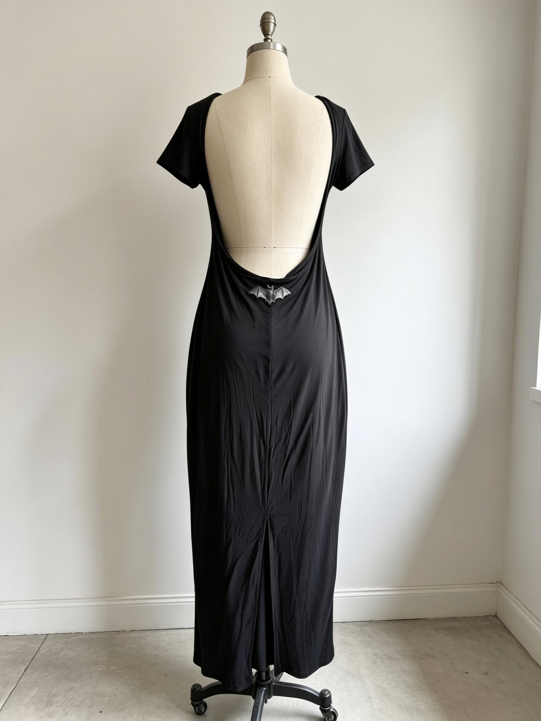 Midnight Bat Maxi Dress - Size 16