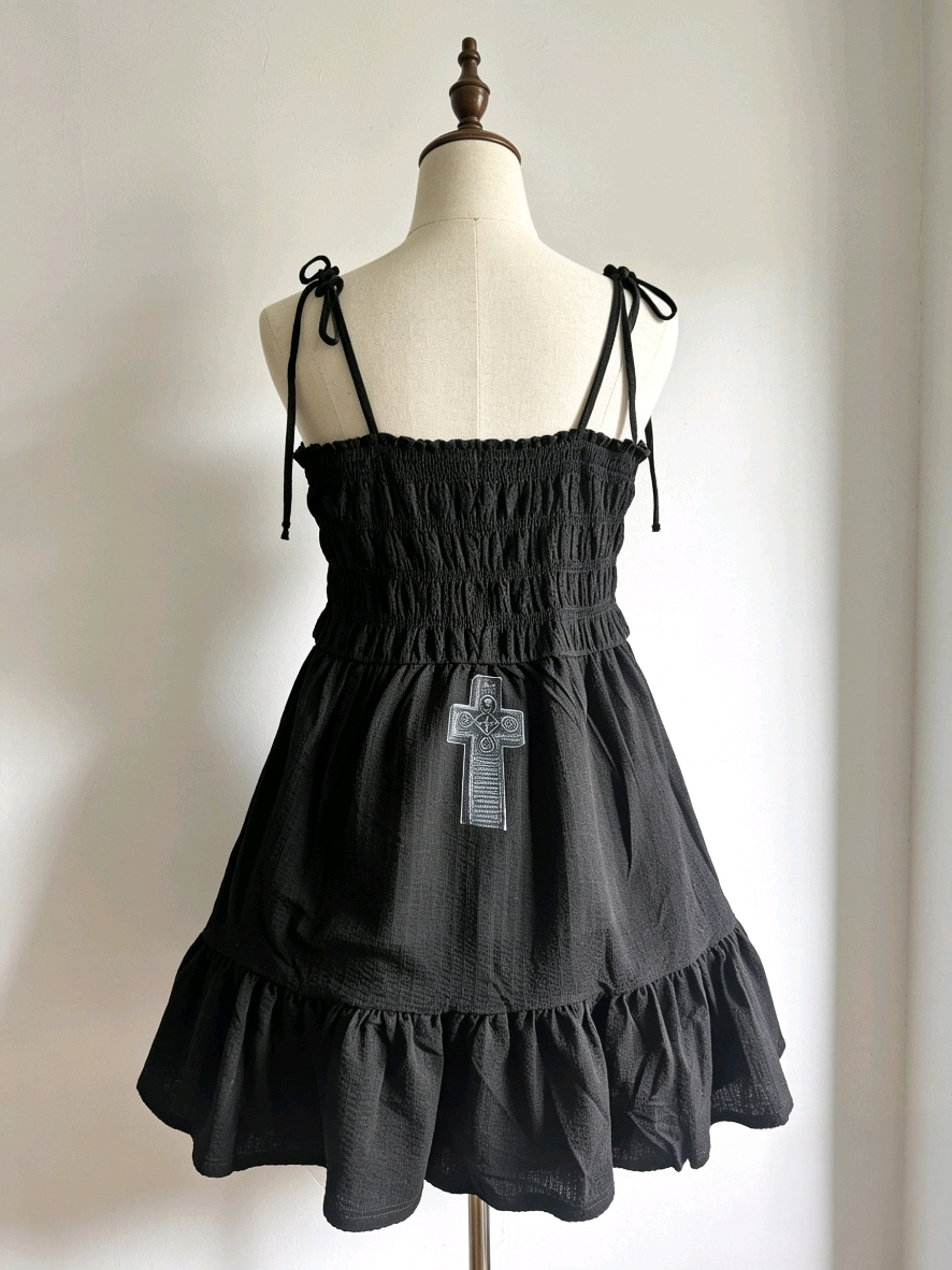 Sanctum Ruins Black Tiered Mini Dress – Size 18