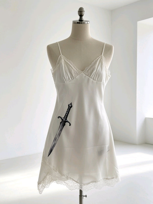 Her Weapon Satin Baby doll Dress - Size 10