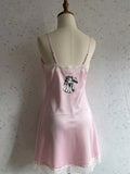 My Ghost Baby Pink Satin Lace Slip Dress - Size 8