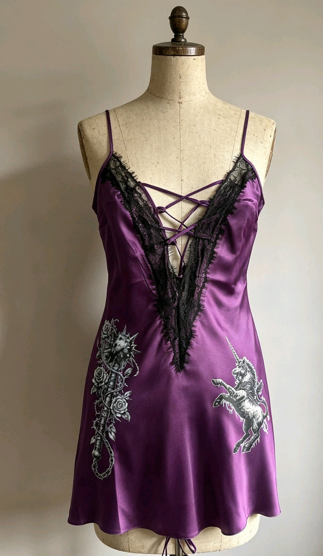 Ashen Sanctuary Slip Dress -12-14