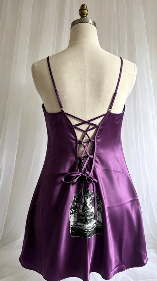 Ashen Sanctuary Slip Dress -12-14
